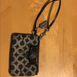 Coach black wristlet wallet